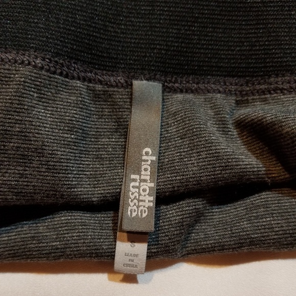 CHARLOTTE RUSSE Mini Skirt Charcoal Bodycon NWOT - Picture 4 of 4